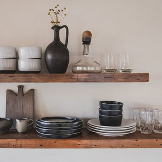 Handcrafted solid wood floating shelf by Shobley, showcasing natural wood grain and craftsmanship.