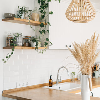 Handcrafted solid wood floating shelf by Shobley, showcasing natural wood grain and craftsmanship.
