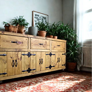 Chelmorton Handmade Rustic Extra Large Sideboard with Drawers