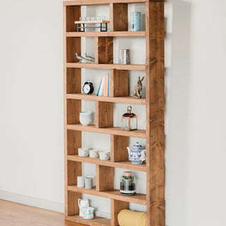 Lover Rustic Handmade Large Bookcase: Chic, spacious shelving unit for rustic charm and ample storage
