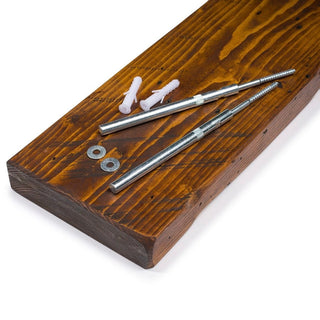 Introducing the Handmade Wall Mounted Shobley Floating Shelf: Crafted from reclaimed solid wood, this rustic yet elegant storage solution offers versatile organization and display for any room.