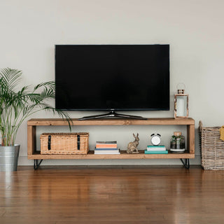Introducing the Romsey TV unit, a bespoke handmade wooden entertainment unit designed to enhance your living room decor.