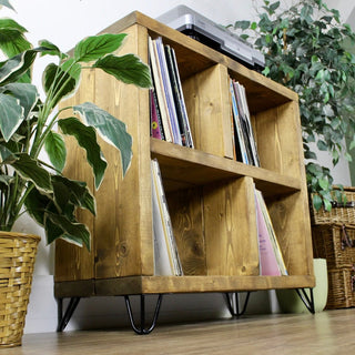 Rosedale Rustic Vinyl HIFI Storage Side Table