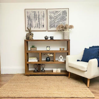 Discover rustic elegance with the Landford Rustic Handmade Shelving Bookcase. Crafted from solid wood, this handmade bookcase offers ample storage and adds charm to any space with its rustic design.