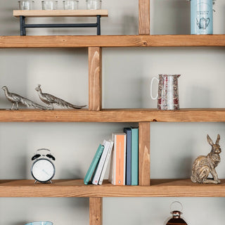 The Lover Rustic Handmade Large Bookcase Shelving unit. Crafted from solid wood, it offers ample storage and rustic charm.