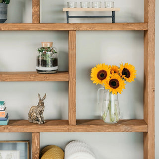 Blackfield shelving unit with ample storage space, adding natural charm and versatility to any room decor.
