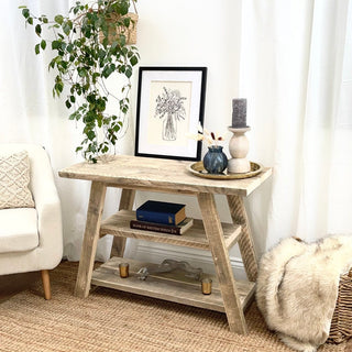 Yarmouth Handmade Solid Wood Reclaimed Bookcase Shelving Unit: A rustic and functional addition to your space, crafted from reclaimed wood for timeless charm and versatile storage.