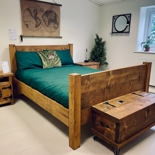 Experience the timeless elegance of the Balmoral bed, a rustic wooden masterpiece crafted from solid wood. Available in various sizes, this bespoke bed combines quality craftsmanship and natural beauty to bring warmth and charm to your bedroom.