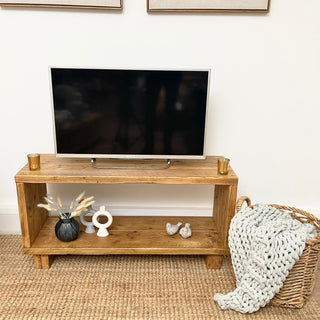 Explore rustic allure with the Cadland Reclaimed TV Media Unit, showcasing open storage for a unique and stylish reclaimed wood entertainment solution.