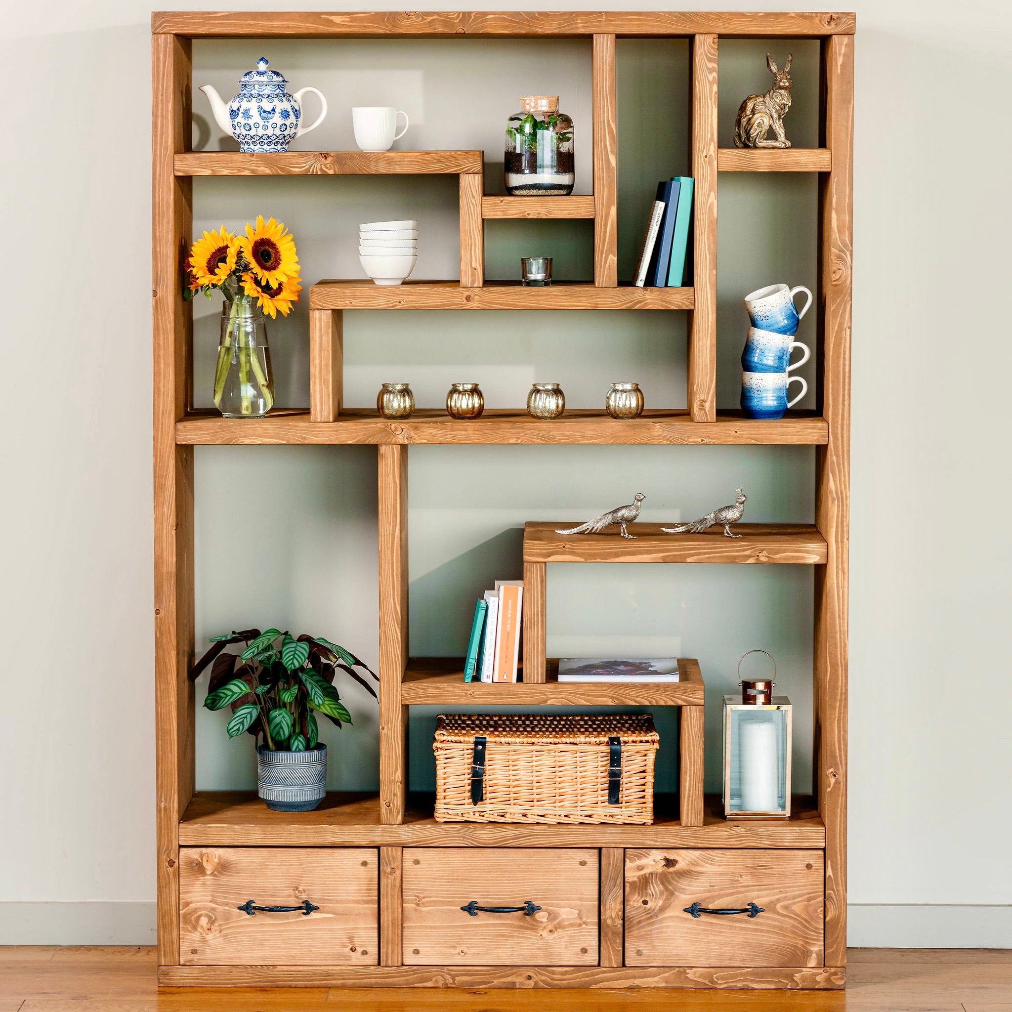 Rustic Units Rustic Furniture Shelves Shelving Units | Lourdes Shelf Unit Online