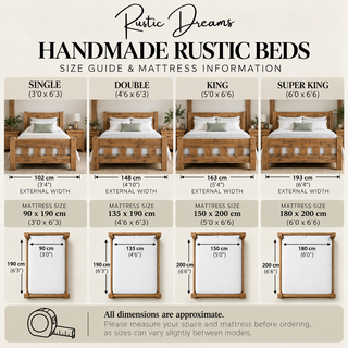 Mudeford Handmade Rustic Solid Wood Bed