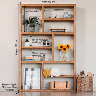 Blackfield Rustic Handmade Shelving Bookcase Shelving Unit