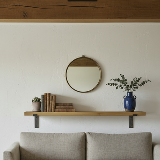 Blackshaw Solid Wood Industrial Floating  Shelf