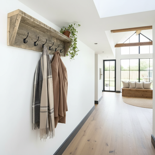 Bolton Solid Wood Reclaimed Coat Rack with Shelf