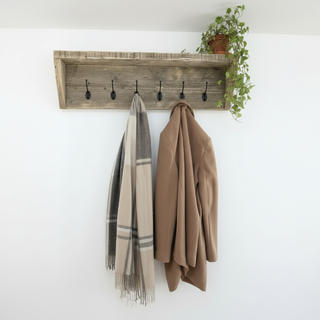 Bolton Solid Wood Reclaimed Coat Rack with Shelf
