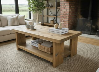 Colbury Handmade Rustic Coffee Table With Storage