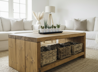 Farley Rustic Solid Wood Coffee Table