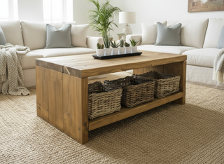 Farley Rustic Solid Wood Coffee Table