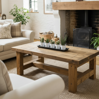 Sopley Handmade Solid Wood Rustic Coffee Table