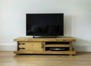 Fordingbridge Solid Wood Rustic Tv Unit with Cupboard