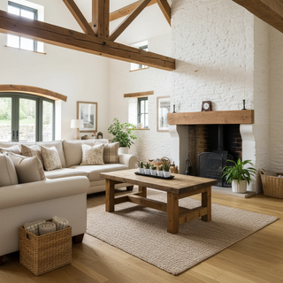 Sopley Handmade Solid Wood Rustic Coffee Table