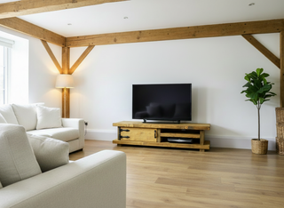 Fordingbridge Solid Wood Rustic Tv Unit with Cupboard