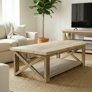 Winford Reclaimed Solid Wood Coffee Table With Storage