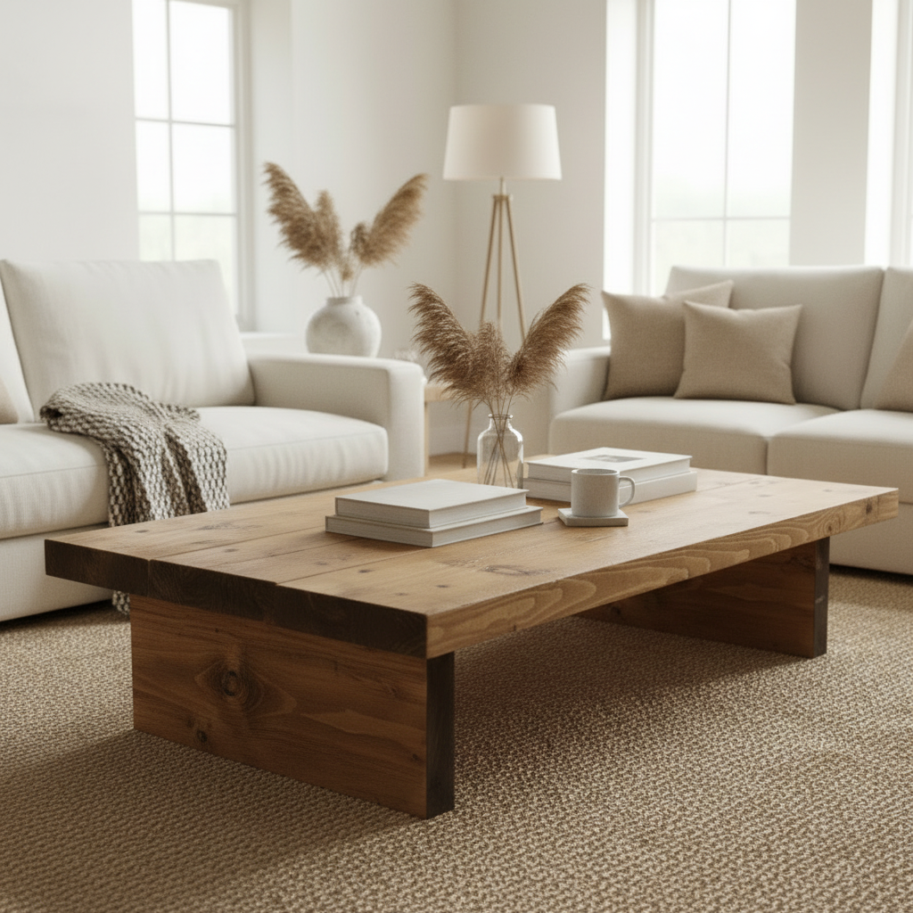 Rustic Low Table Burley Small Solid Wood Rustic Low Coffee Table – Rustic Dreams