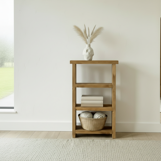 Winsor Solid Wood Narrow Rustic Bookshelf