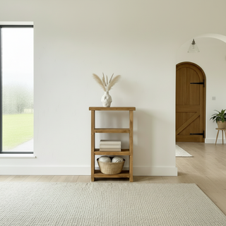 Winsor Solid Wood Narrow Rustic Bookshelf