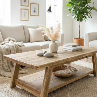 Yarmouth Handmade Reclaimed Wood Coffee Table With Storage