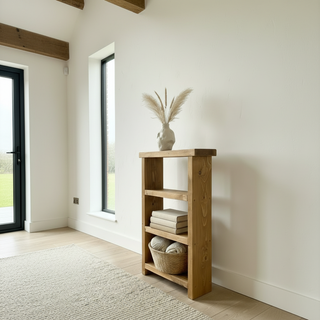 Winsor Solid Wood Narrow Rustic Bookshelf