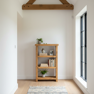 Winsor Solid Wood Narrow Rustic Bookshelf