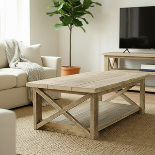 Winford Reclaimed Solid Wood Coffee Table With Storage