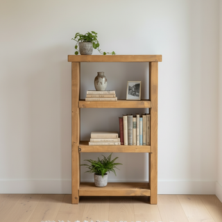 Winsor Solid Wood Narrow Rustic Bookshelf