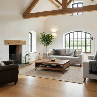 Frogham Rustic Industrial Coffee Table with Storage