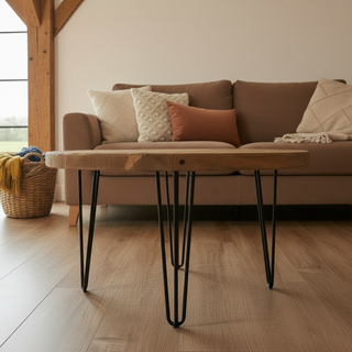 Hampton Handmade Rustic Round Industrial Coffee Table