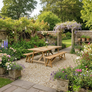 Harlow Handcrafted Reclaimed Wooden Garden Dining table