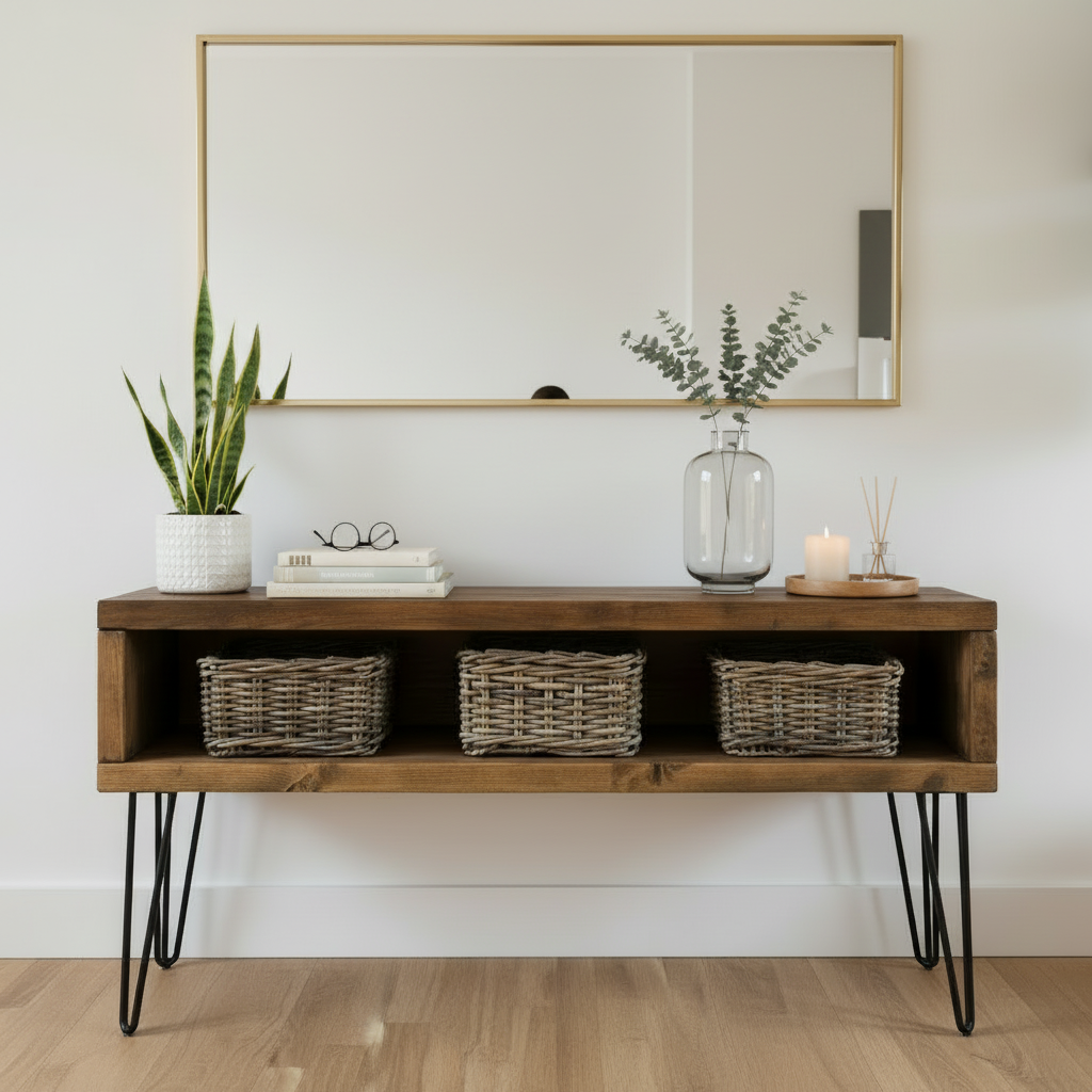 Holmestead Industrial Rustic Hallway Console Table – Rustic Dreams