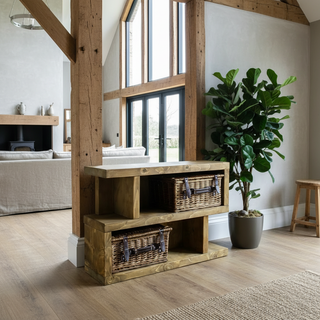 Litton Rustic Handmade Solid Wood Side Table