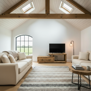 Lowick Solid Wood Rustic Handmade Tv Unit with Drawer