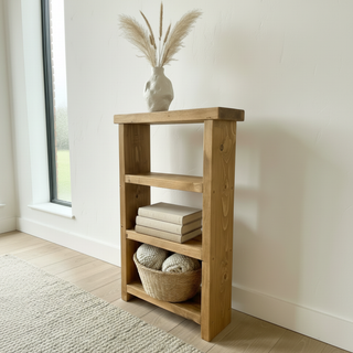 Winsor Solid Wood Narrow Rustic Bookshelf