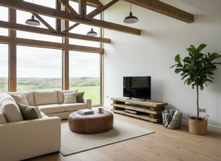 Milford Solid Wood Rustic Handmade Large Tv Unit