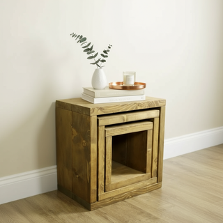 Nomansland Rustic Large Nest of Tables