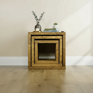 Nomansland Rustic Large Nest of Tables