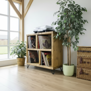 Rosedale Rustic Vinyl HIFI Storage Side Table