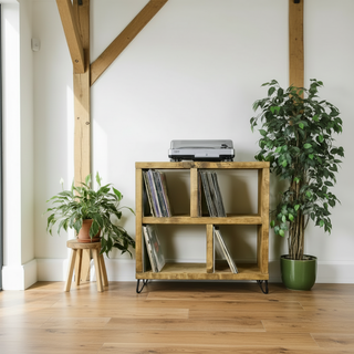 Rosedale Rustic Vinyl HIFI Storage Side Table