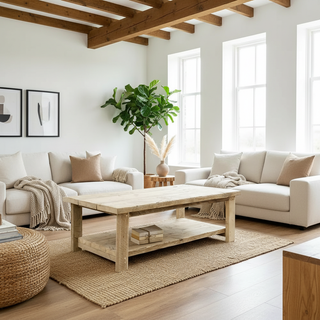 Ryde Handmade Reclaimed Wood Coffee Table with Storage