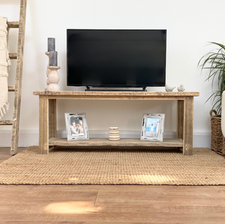 Ryde Handcrafted Reclaimed Wood Tv Unit with Storage Rustic Dreams