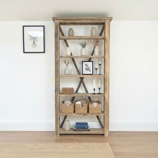 Winford Large Solid Wood Reclaimed Bookcase